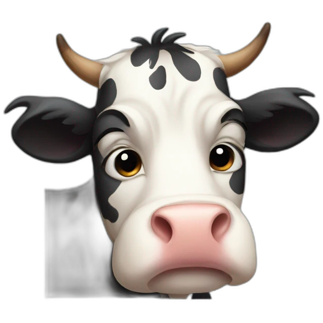 Sad cow emoji