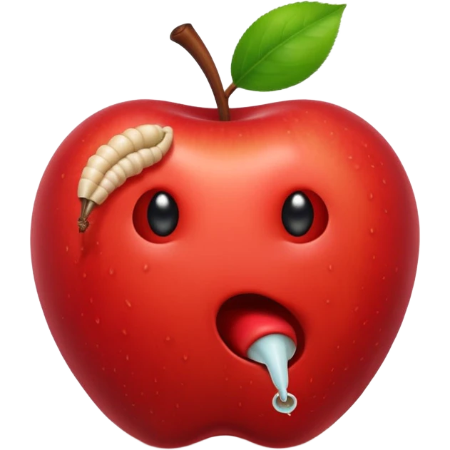 apple is pooping  emoji