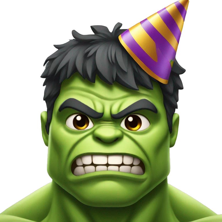 hulk in a party hat emoji