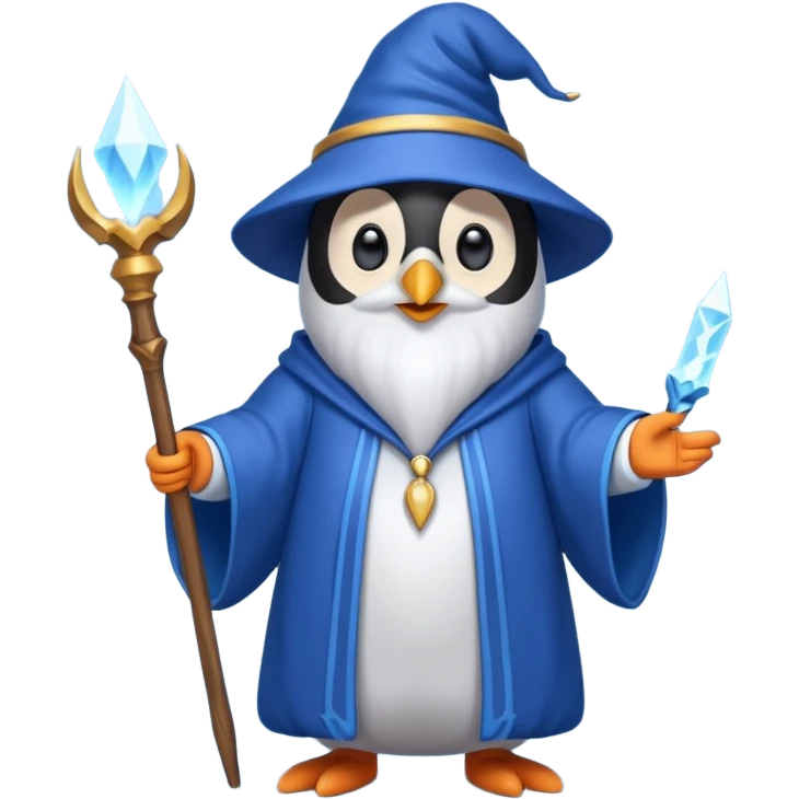 Penguin Wizard emoji
