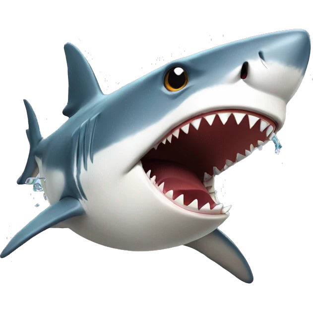 Shark drinking A beer emoji