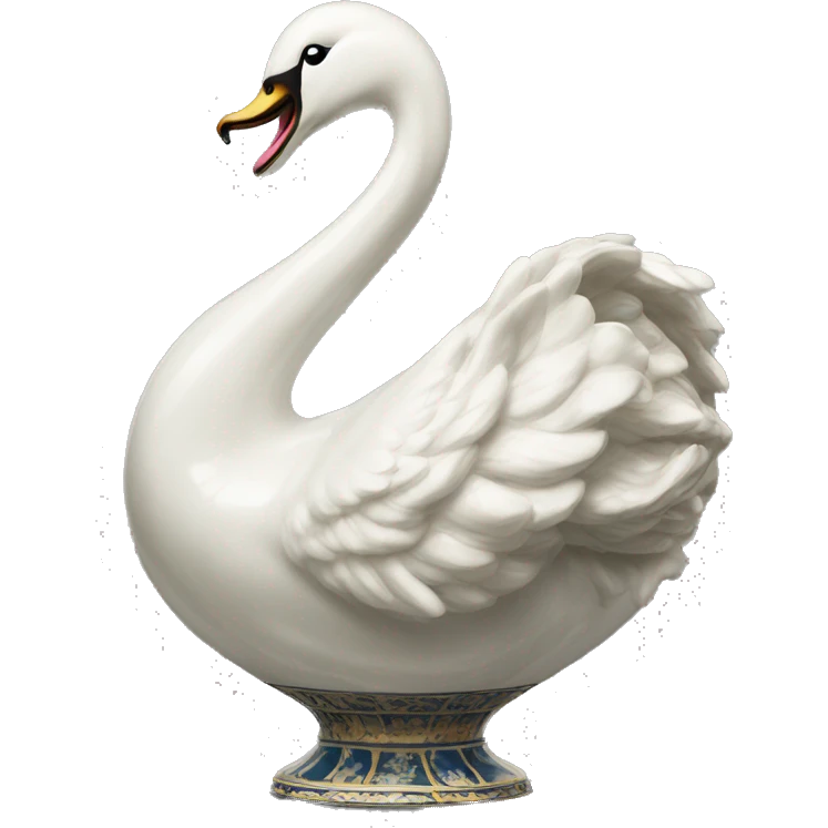 swan roccoco vase emoji