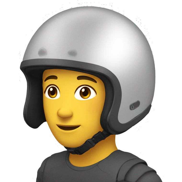 full face helmet no visor front face emoji