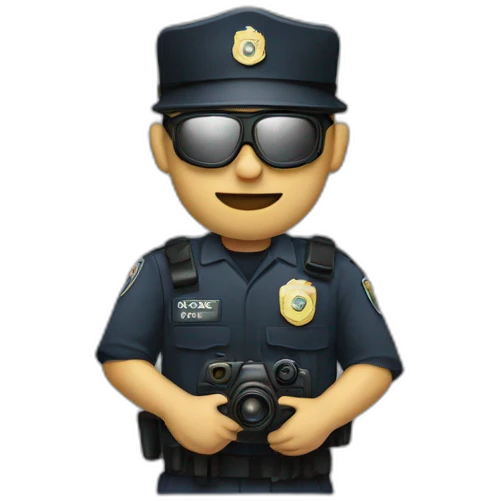 Anti-terrorism police with cameras emoji