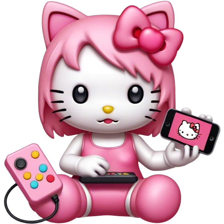 Hello kitty gaming emoji