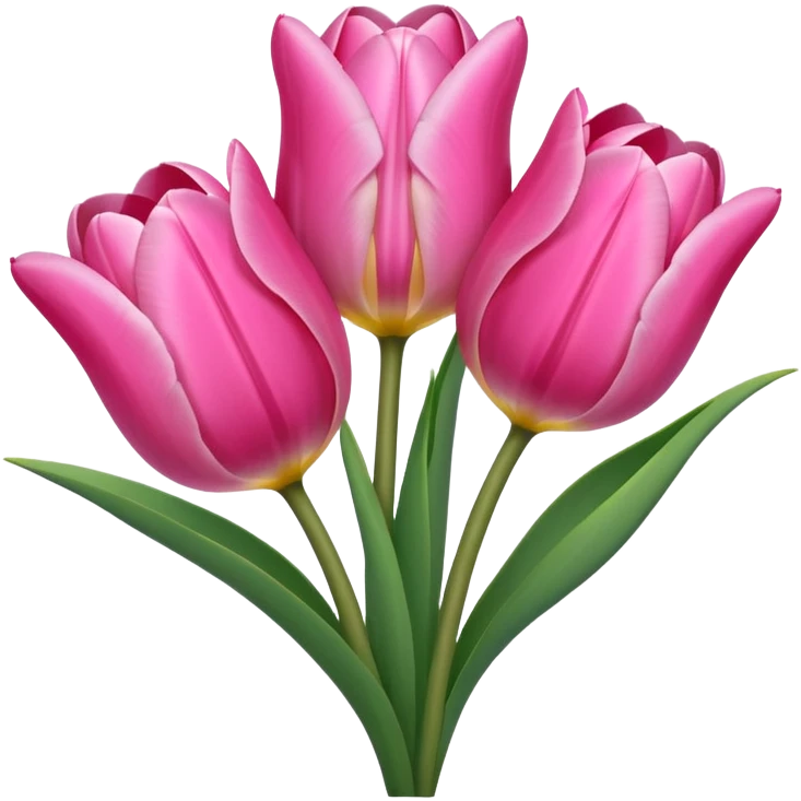 Pink tulips emoji
