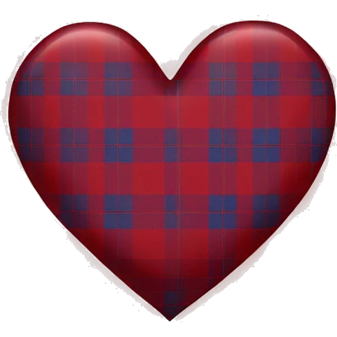 Plaid heart emoji