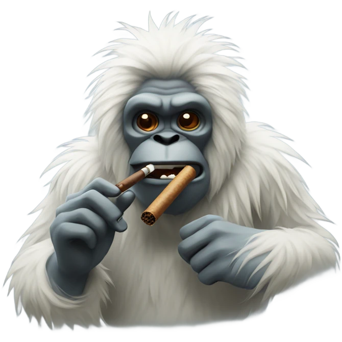 Yeti smoking a cigar  emoji