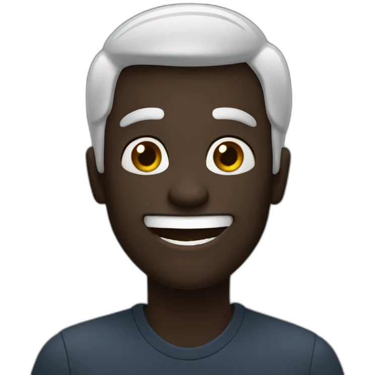 happy dark man emoji