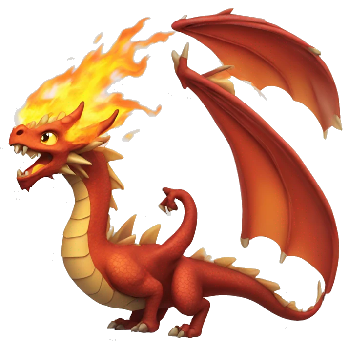 dragon breathing fire  emoji