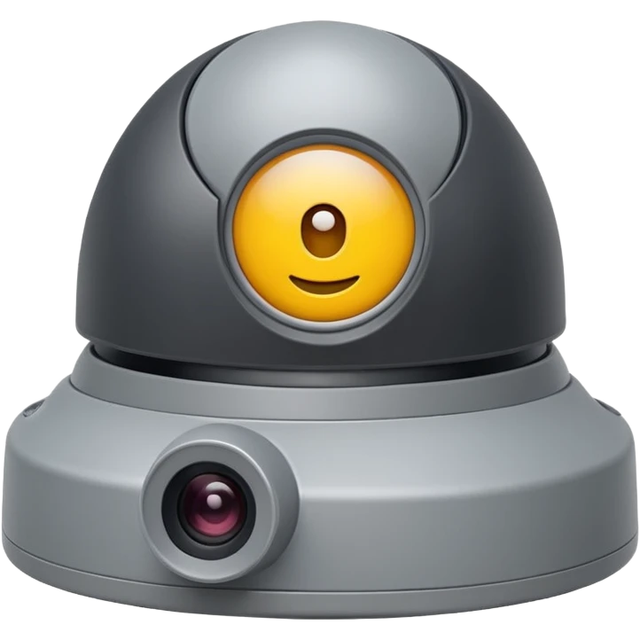 PTZ dome camera simplified apple emoji style emoji