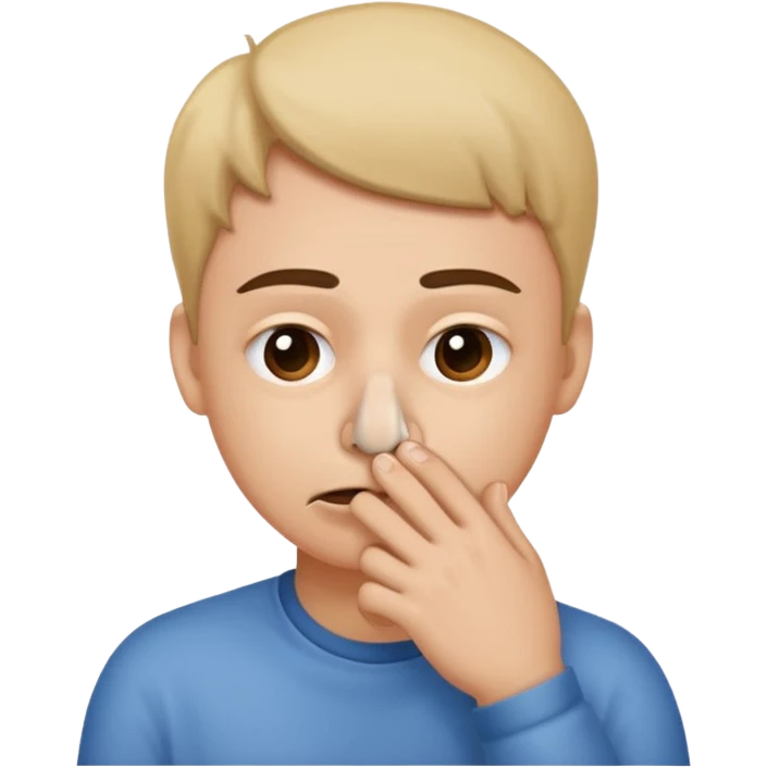 person holding nose like it smells  emoji
