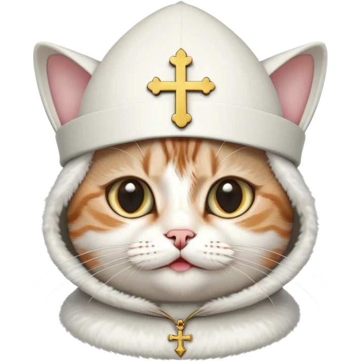 Cat with pope hat emoji
