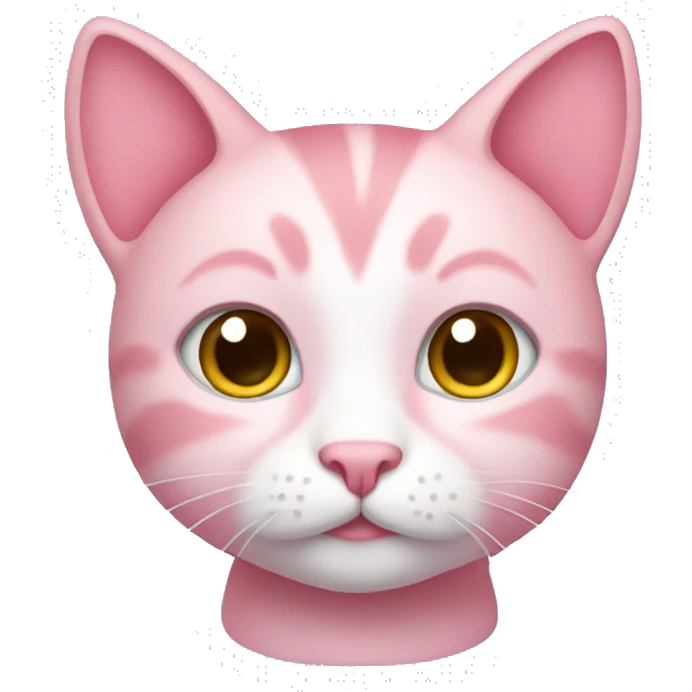 cute pink cat emoji