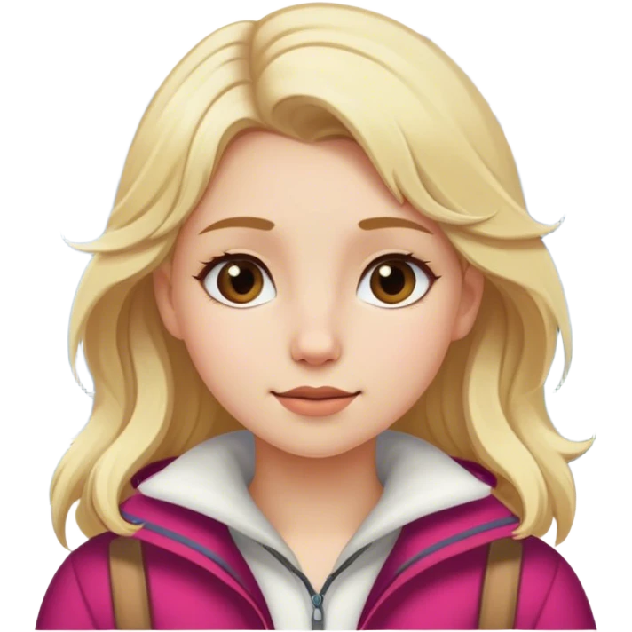 Sking girl blonde alps emoji