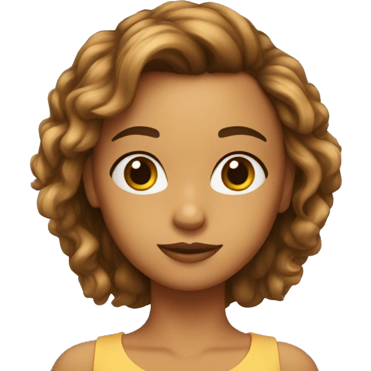 Chica con pelo largo y ojos marrones  emoji