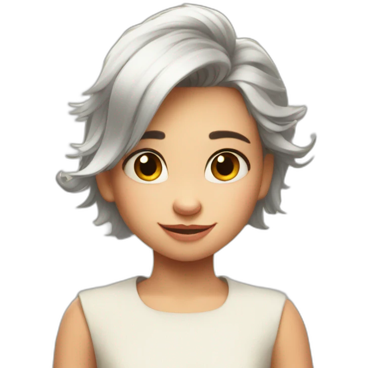Cute girl Pixar Disney looking dragon emoji