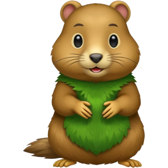 I want it to be a green gopher but make it a whole body emoji