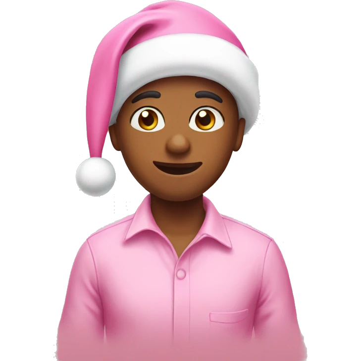 Pink Christmas emoji
