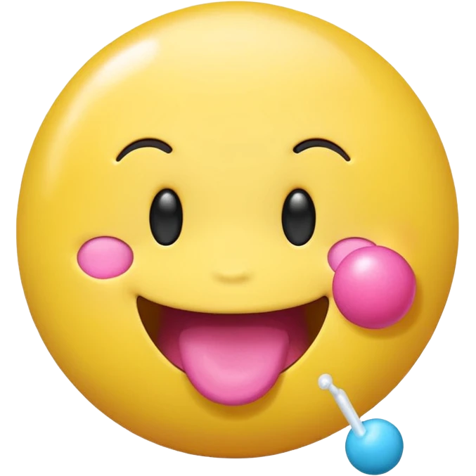 Yellow emoji blowing bubblegum emoji