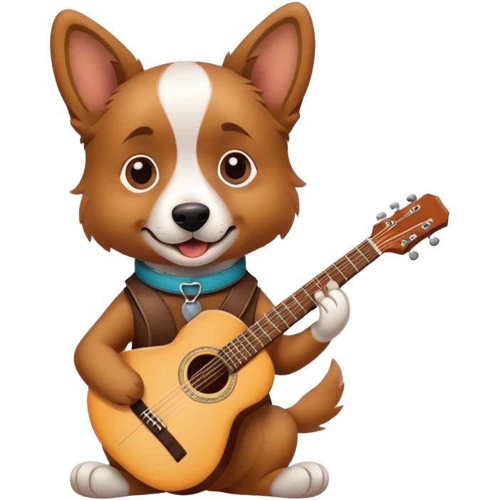 dog with guitar  emoji