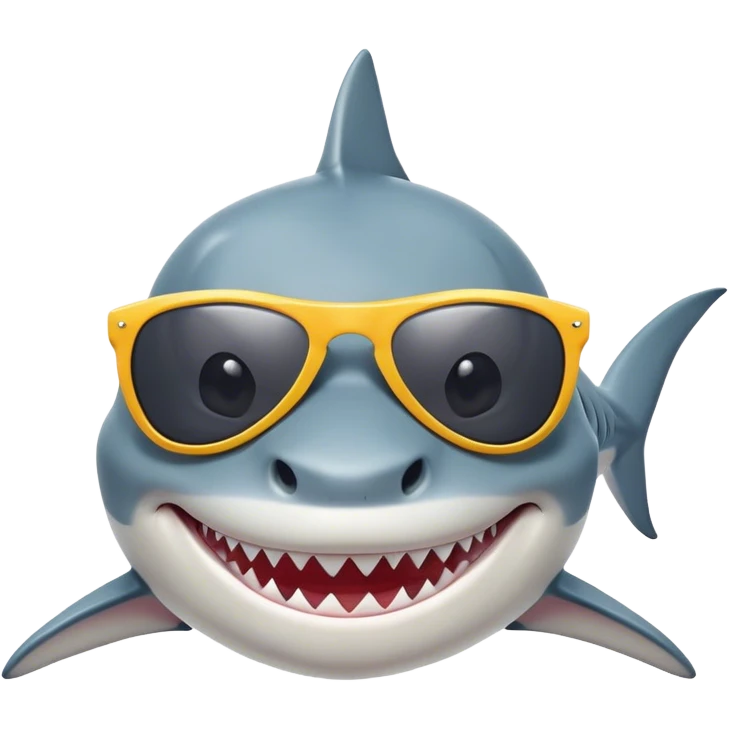 Shark with a sunglasses  emoji