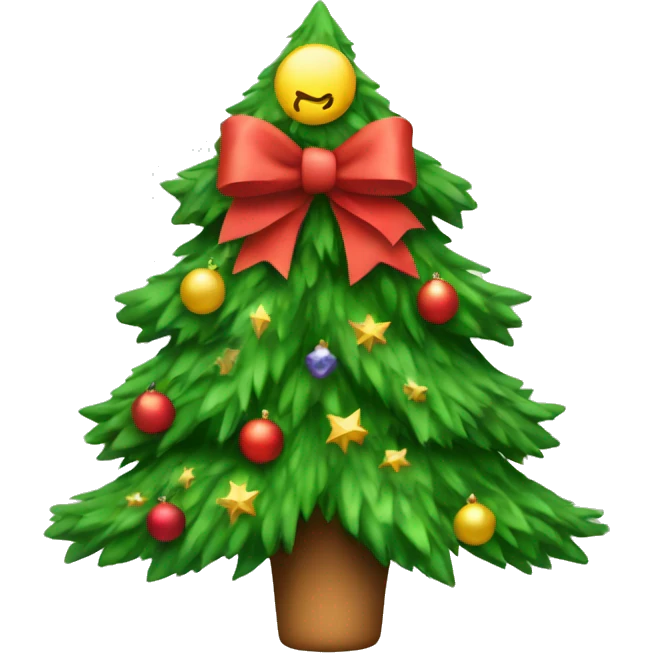 Christmas tree with bows emoji