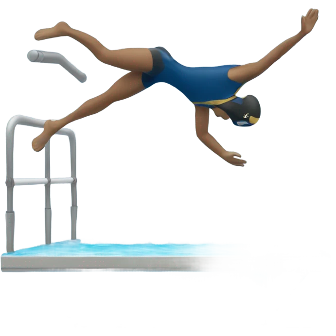diver diving off a diving board emoji