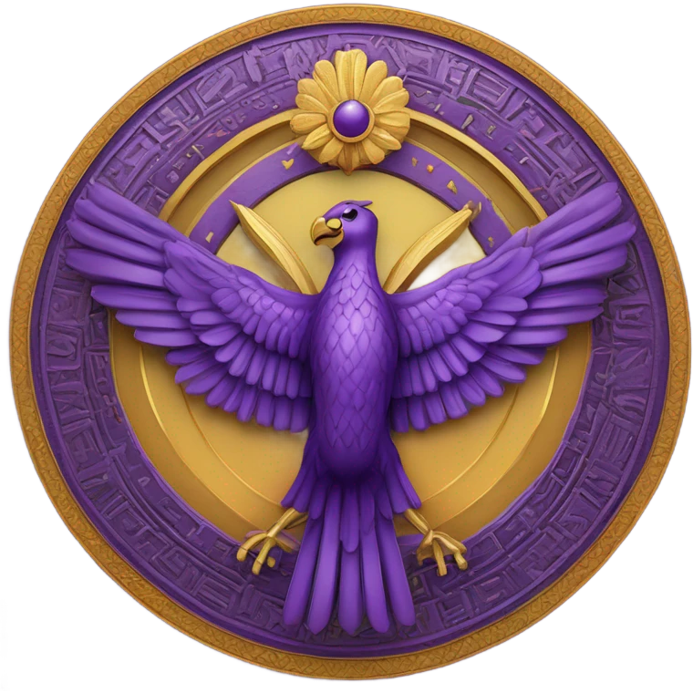 Symbol for Zoroastrian religion on purple background  emoji