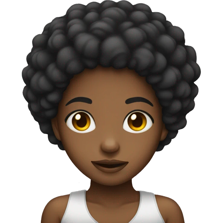 Afro girl emoji