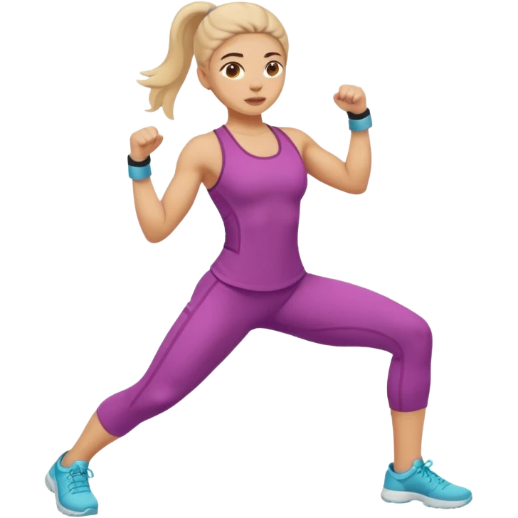 girl doing lunges emoji
