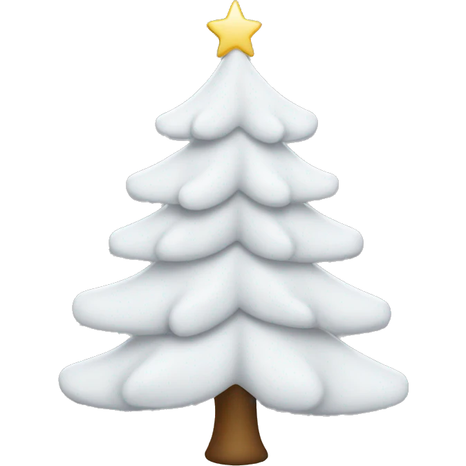 White Christmas tree emoji