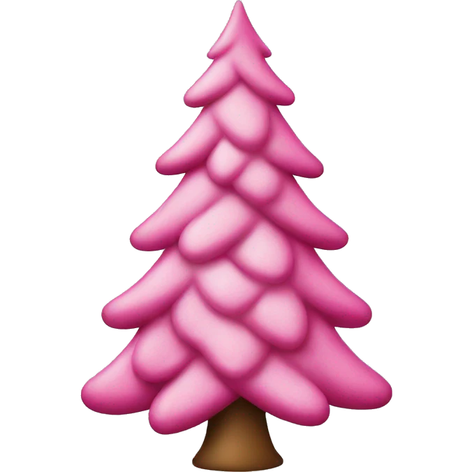 Pink Christmas tree emoji