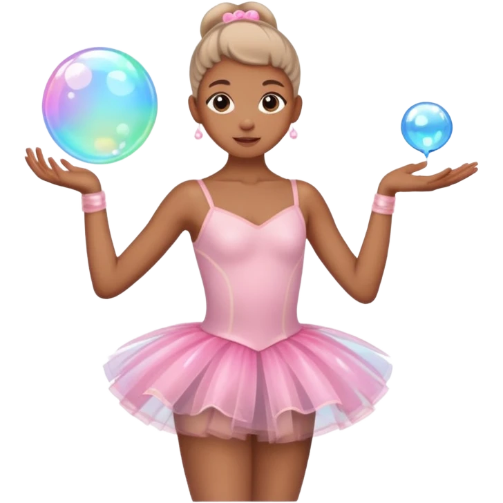 Ballerina with led buble emoji