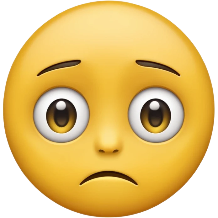 Sad circle face emoji with big sad eyes emoji