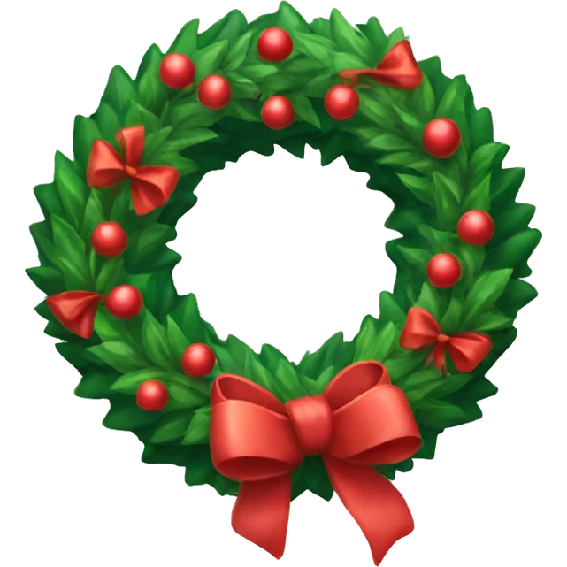 Christmas wreath with bow emoji