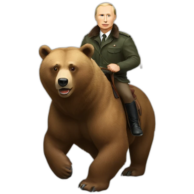 Putin riding a bear emoji