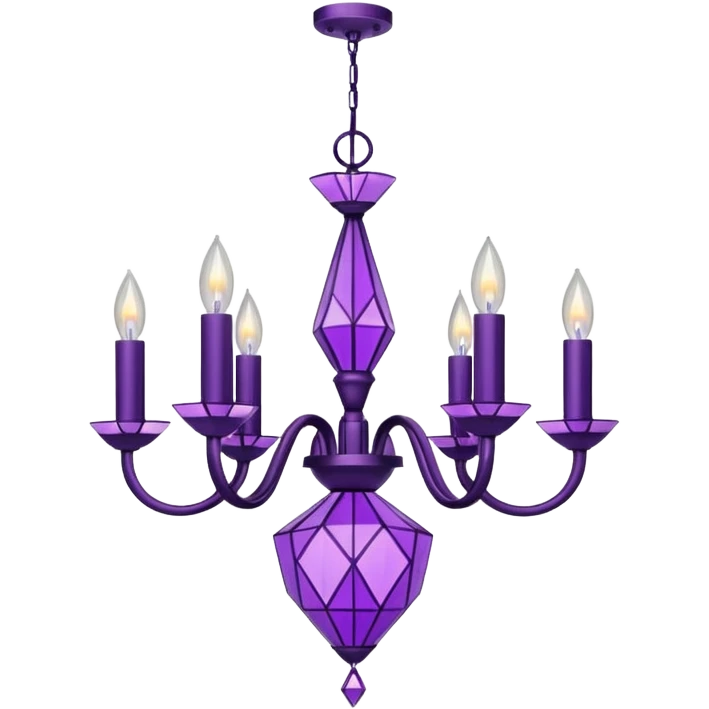 minimalist modern purple chandelier emoji