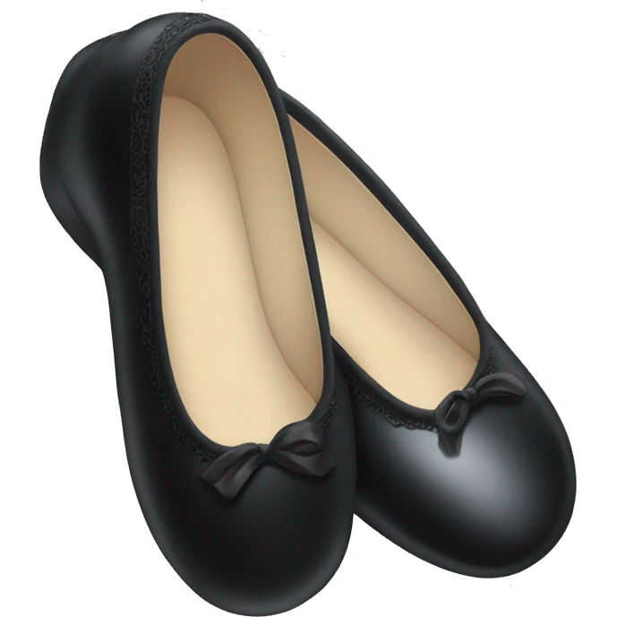 black ballet shoe emoji