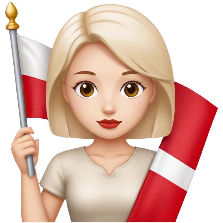 woman with Poland flag emoji