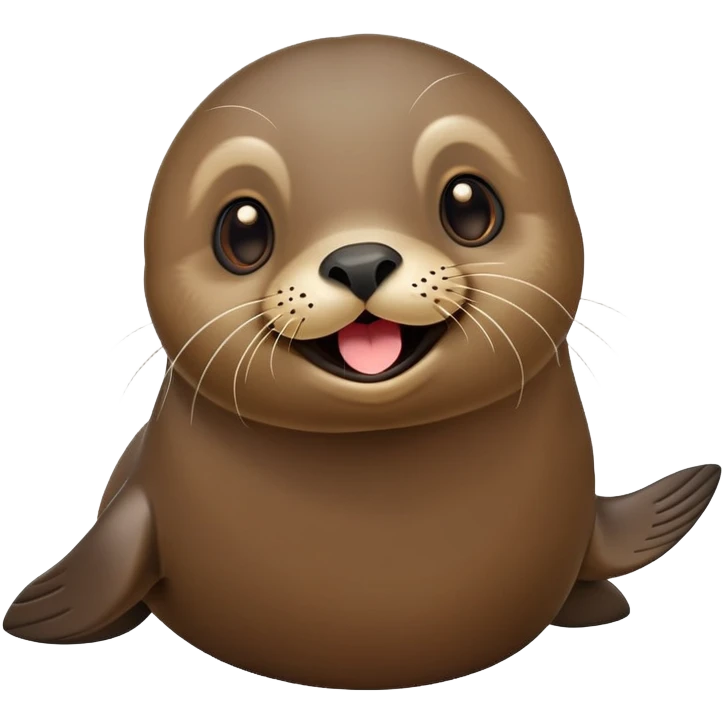 cute fur seal sticking out its tongue emoji