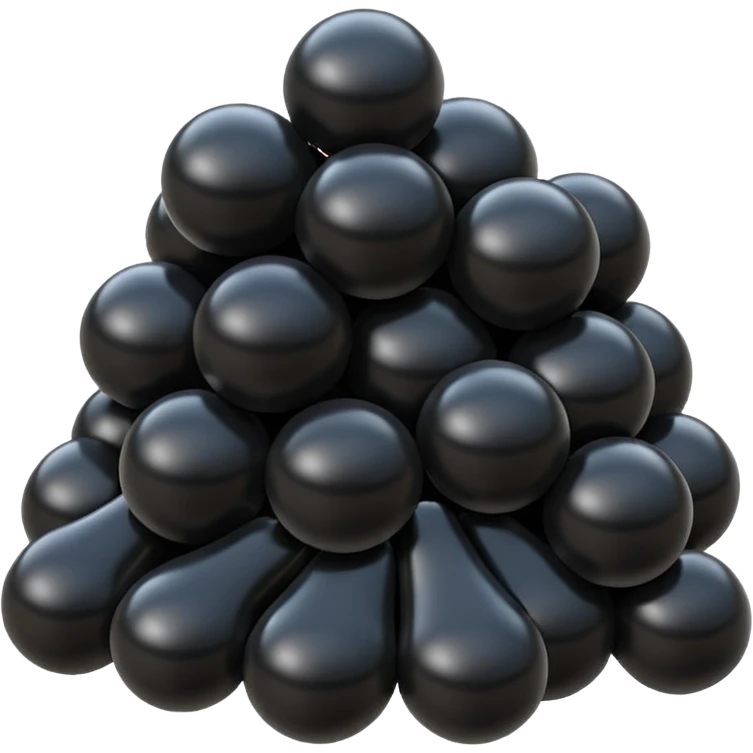 Black pollythene simple  emoji