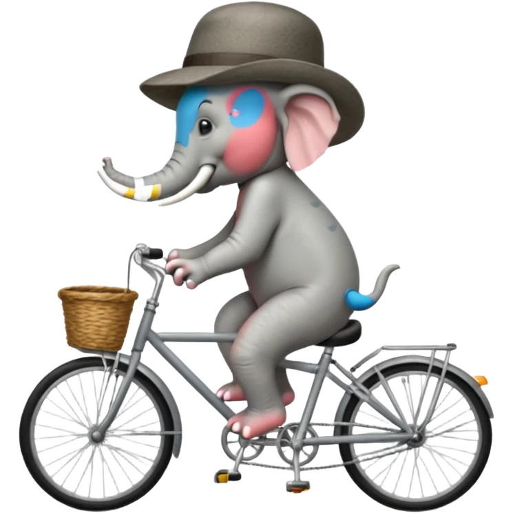 un éléphant à vélo emoji