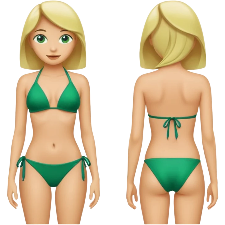 Green bikini by itself  emoji