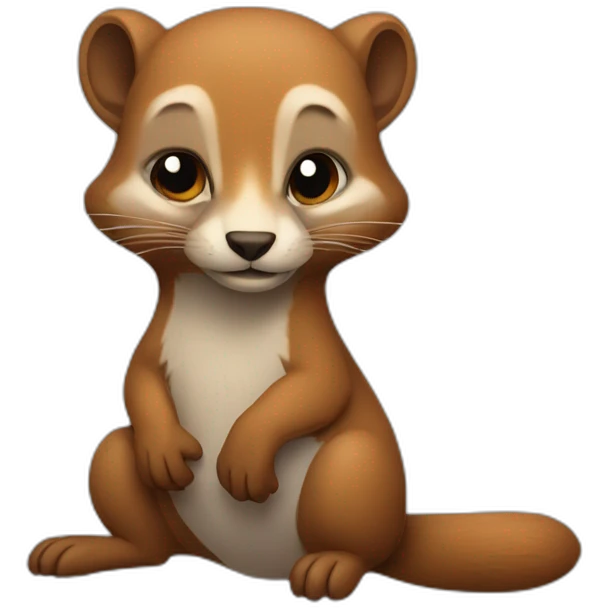 Gimpy weasel with arms crossed emoji