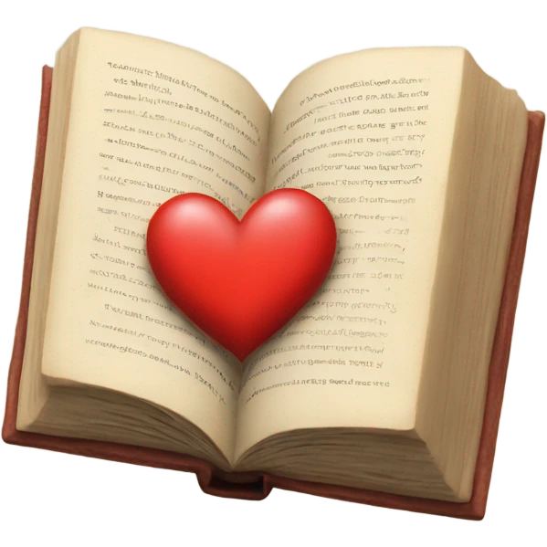 Book with heart emoji
