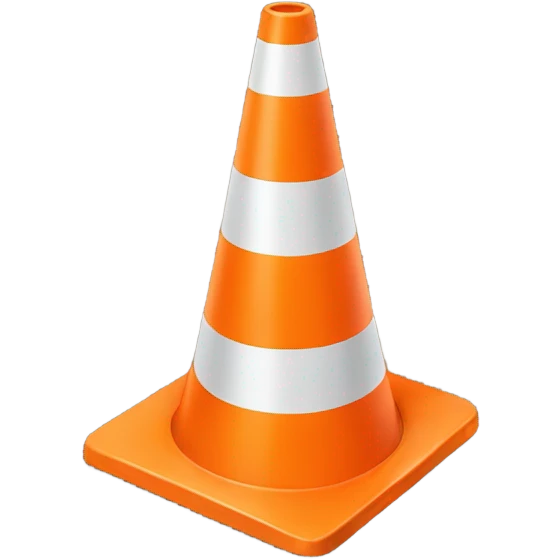 Orange safety cone emoji