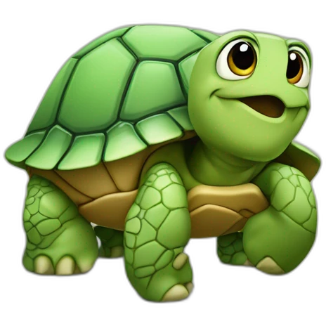 Un tortue sur un humain emoji