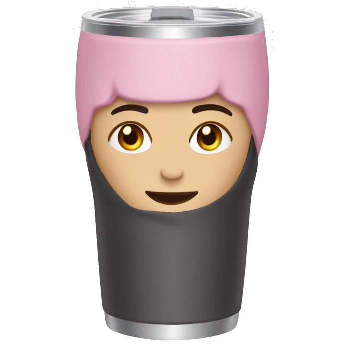 Light pink tumbler without face emoji