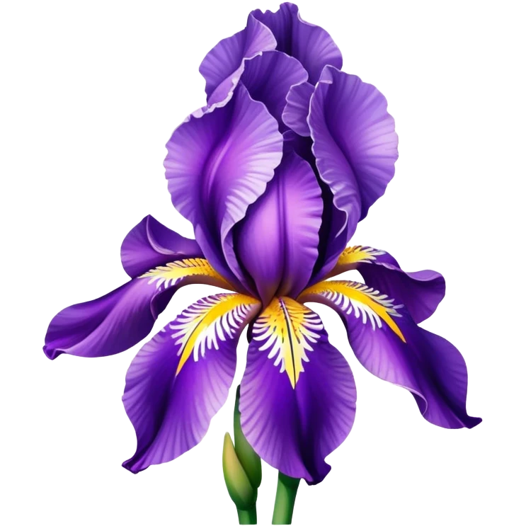 Shimmer iris flower emoji